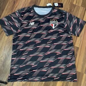 NWT Men’s XL New Balance São Paulo FC 2024 Pre-Match Black Jersey Football Club